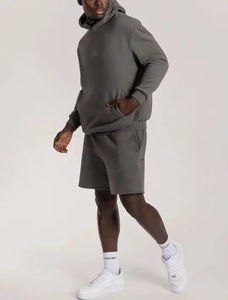 Último diseño Durable Oem Service Hoodies & Shorts Set Streetwear Full Zip-up Hoodie and Shorts 2 Pcs Hoodies - Product Image 4