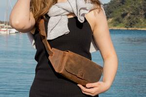 Ceinture de taille de Style Vintage pour femmes sac banane en cuir véritable poitrine sac banane avec LCB-0080 à main gland Portable - Product Image 5