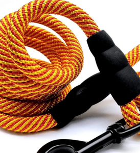 Correa de perro de cuerda de alta resistencia, correa de nailon para mascotas de 3/4/5/6/7/8/10/12/15 pies, correas de plomo gruesas con mango acolchado suave - Product Image 4