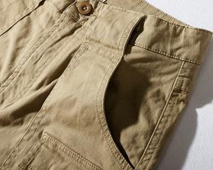 Venta al por mayor Atlético personalizado ropa de trabajo 100% algodón pantalones cortos de fitness pesados con botón pantalones cargo patrón sólido estilo casual para hombres - Product Image 3