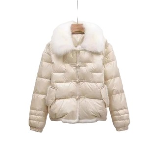 แจ็กเก็ตขนเป็ดคอปกพับลงของผู้หญิงแจ็กเก็ตฤดูหนาวแบบลำลองขายส่ง - Product Image 3