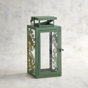 Farol de Metal Verde Marroquí Hecho a Mano, Hermoso Diseño de Hojas, Decoración para el Hogar, Portavelas, Faroles - Product Image 5