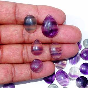 Belle Fluorite Naturelle Pierres Précieuses En Vrac En Gros Mélange Forme Et Taille Fluorite Cabochon Pierres Précieuses Pour La Fabrication De Bijoux - Product Image 5