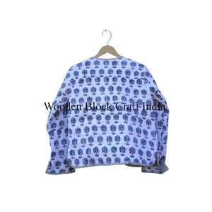 Chaqueta Kantha Reversible de Invierno, Hecha a Mano, 100% Algodón, Clásica, Acolchada, Ecológica, para Mujer, con un Elegante y Moderno Diseño - Product Image 6