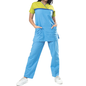Medical Scrubs Hospital Uniform <b>Set</b> V-Neck Top and Pants for <b>Doctors</b> and Nurses Safety Protective Labour Suit - Product Image 3