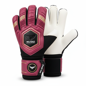 Универсальные регулируемые дышащие профессиональные вратарские перчатки с защитой пальцев, нескользящие, на липучке, для футбола, из полиуретана - Product Image 2