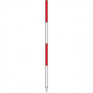 Tige d'alignement en acier de 2 m, enfichable, avec 1 pointe de 24 mm, pour kits de mathématiques NEDO - Product Image 3