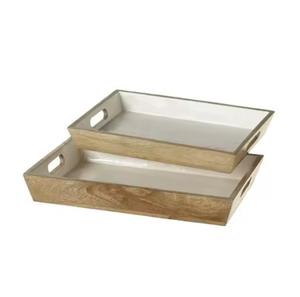 Plateaux à collations en bois durables, légers et parfaits pour les salons, les bars et les salons Plateaux de service - Product Image 1