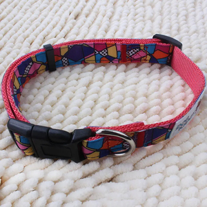 Collier de chien de luxe plaque signalétique motif d'impression populaire Nylon Polyester plume décoration usine meilleure qualité Turquie échappée - Product Image 3