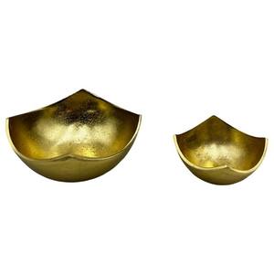 Cuenco decorativo de Metal dorado para decoración del hogar diseño abstracto moderno Diya Puja lámpara Catchall plato MESA CENTRO DE MESA para pulido - Product Image 3