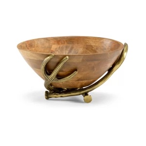 Bol de service à salade tendance pour la cuisine, les hôtels et les restaurants, forme arrondie, bol de service en bois pour les mariages et la restauration - Product Image 3