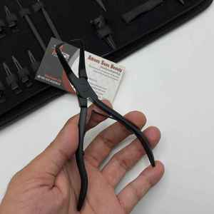 Kit d'outils d'extension de cheveux attachés à la main perles noires mates tirant boucle et crochet outil outils d'extension de trame Kit de pinces d'extensions de cheveux - Product Image 6