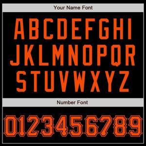 Bomber personnalisé noir orange Varsity Letterman veste à glissière coupe-vent Streetwear veste universitaire vintage pour hommes - Product Image 3