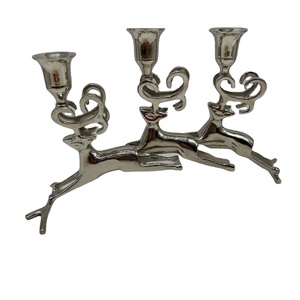 Bougie chauffe-plat géométrique en métal noir, verre rond et métal - Product Image 1