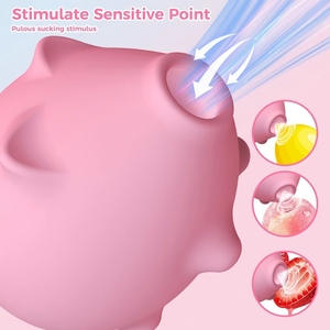 Vibratore a Forma di Maialino, Giocattolo Sessuale Femminile, Stimolatore Clitorideo in Silicone, <span class=keywords><strong>Mini</strong></span> Vibratore per Donne, Giocattoli per Adulti - Product Image 3