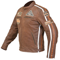Blouson de moto de luxe en cuir de vachette pleine fleur, col montant, entièrement personnalisable, véritable cuir tanné, imperméable et coupe-vent