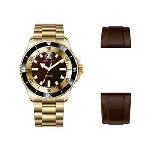 Montre à quartz moissanite polie associée à un cadran à chiffres arabes et à une finition en cristal pour un caractère vif - Product Image 5