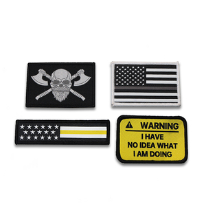 Free Custom Sample High Quality Heat Press <b>Iron</b> on Woven Logo Embroidered Leather Denim Patches with Quick Dry Adult Hoodie - Product Image 5