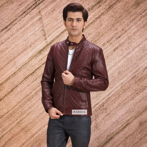 Wholesale Casual Style Top Quality Men Stylish Leather <b>Jacket</b> Good Quality Men Leather <b>Jacket</b> Solid Color - Product Image 1
