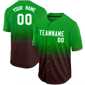 Maillot de baseball personnalisé en gros pour équipe, sublimation nom/numéro, 100 % polyester, séchage rapide, boutons recouverts, tenue d'entraînement - Product Image 3