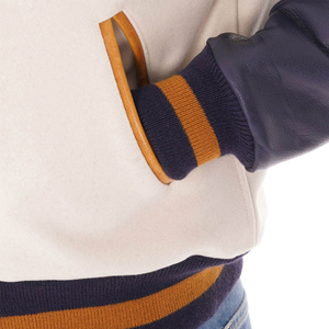 High Quality High Street Embroidered Solid Letterman Baseball College <b>Varsity</b> <b>Jacket</b> <b>Purple</b> Gold Long Sleeves Waterproof - Product Image 4