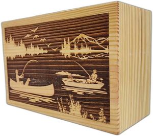 Decorative <b>Urns</b> Antique Human <b>Urn</b> Printed Engraving Design| Unique Tree For Memory Ashes Material Pine Wood <b>Large</b> Adult Box Gift - Product Image 5