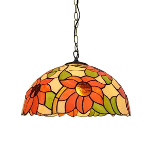 Lámpara Colgante de Cristal con Forma de Girasol y Base para Bombilla E26 - Product Image 5