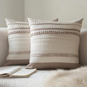 Luxury Striped Pattern Cotton Cushion <b>Cover</b> Modern Woven <b>Throw</b> Pillow Case for Home Decor <b>Sofa</b> Pillow - Product Image 4