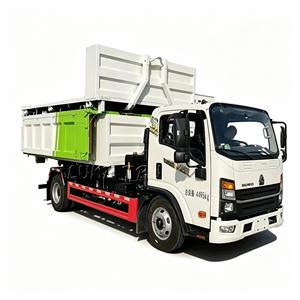 Camion à benne basculante HOWO avec conteneur à déchets de construction de 8 m³, chargeur hydraulique pour le transport de déchets de construction - Product Image 5