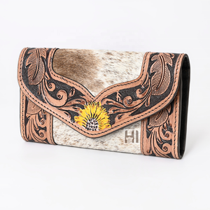 Vintage Bohemian RFID Cowhide Leather <b>Wallet</b> Womens Clutch - Product Image 3