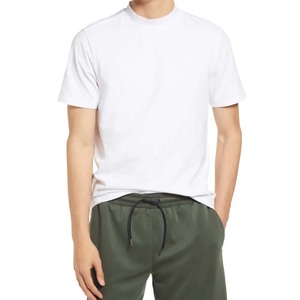 Camiseta Blanca de Algodón para Hombre, Gruesa, Ecológica, con Cuello Simulado y Tejido de Algodón Peinado - Product Image 2