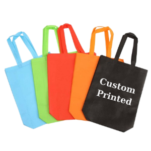 Vente en gros de sacs en tissu non tissé réutilisables imprimés avec logo personnalisé Matériau PP multicolore recyclable avec poignée scellée pour le shopping - Product Image 6