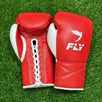 Ensemble de boxe Super Lace Fly en cuir de vache véritable, ensemble de sparring de boxe Fly, équipement d'entraînement professionnel confortable CP-BHG-20