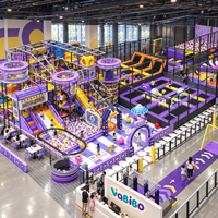 Aire de jeux intérieure commerciale Basketball Zone avec trampoline, piscine à balles, labyrinthe d'escalade, toboggan et jeux souples pour la famille, personnalisable en 3D