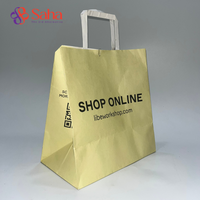 Sacs en papier kraft biodégradables recyclables en gros avec poignée pour emballage de vêtements et artisanat, pelliculage mat, logo personnalisé