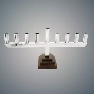 เทียนทับเปอร์ฐานสี่เหลี่ยมสีดำทันสมัยแท่นวางเทียนดีไซน์โลหะ - Product Image 1