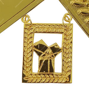 Maçonnique Regalia Gilt Jewel Worshipful Master Collar pour Lodge Officer French Rite Maçonnerie Apparatus - Product Image 4