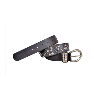 Ceinture en cuir véritable noire confortable et élégante avec boucle en laiton, durable, réglable, personnalisable en largeur et longueur, style Bengale occidental - Product Image 1