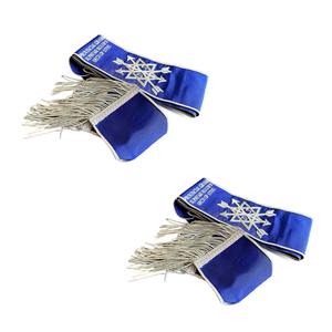 Orden de bajo precio del monitor secreto Arco provincial de faja de acero Bordado personalizado Faja masónica para uniforme - Product Image 6