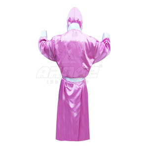 Elegant <b>Boxing</b> <b>Robe</b> With Personalized Embroidery Options Satin <b>Boxing</b> <b>Robe</b> With Contrast Design For Training Or Entry - Product Image 3