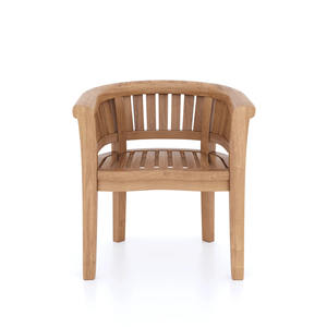 Silla de Jardín de Madera de Teca Sólida para Comer al Aire Libre, Diseño Moderno con Estructura de Color Natural para Uso en Parques o Talleres - Product Image 5