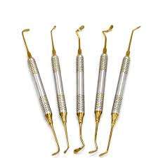 Instruments chirurgicaux pour le nombril, kit de 6 grattoirs en titane pour résine composite dentaire, instruments chirurgicaux manuels - Product Image 4