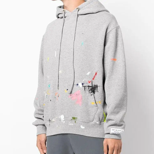 OEM Sweat à capuche délavé à l'acide de haute qualité sur mesure 100% coton impression bouffante 500gsm pull-over lavé uni sweat à capuche surdimensionné pour hommes - Product Image 2