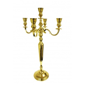 Nouveau Design de luxe léger or poli bougeoir chandelier en métal élégant bougeoirs - Product Image 4