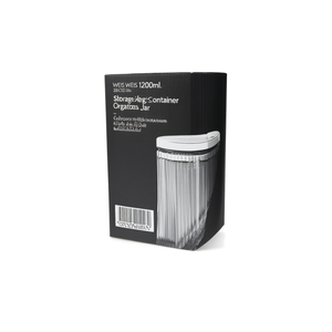 WEIS WEIS Recipiente de Almacenamiento Acanalado de 1200 ml, Elegante Tarro para la Organización del Hogar - Product Image 2