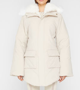 Abrigo de Invierno para Mujer, Estilo Urbano, Abrigo Largo Moderno, Cálido, Suave al Tacto, Ajuste Casual, Ropa de Abrigo para Uso Diario - Product Image 1