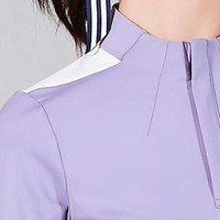 2022 Golf Gaun Wanita Lengan Panjang Top Fashion Gaun Pelangsing Ungu Setelan Rok Golf Gaun dengan Desain Kustom Polo Shirt