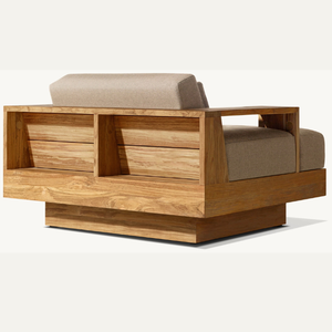 เฟอร์นิเจอร์โซฟาเดี่ยวที่ทำจากไม้สักสำหรับสระว่ายน้ำสำหรับการใช้งานกลางแจ้งในสไตล์โมเดิร์นที่โดดเด่น - Product Image 2