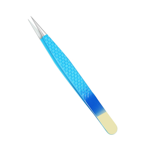 Pinzas de extensión de pestañas hechas de material de acero inoxidable pinzas de pestañas de Punta puntiaguda herramientas de maquillaje de belleza - Product Image 1