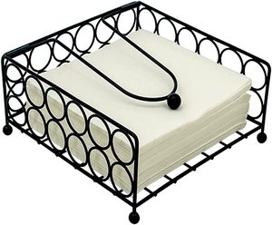 Attractive Design Handmade Customized Design Metal Napkin Holder Black Color Wholesale Latest Classic Metal Napkin Holder - Product Image 4